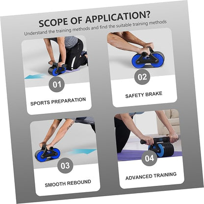 Zerodeko Ab Roller Wheel with Knee Pad for Home Gym Fitness Equipment Abdominal Muscle Trainer for Core Strengthening and Toning Environment-friendly Material Suitable for Men and Beginners