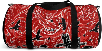 Anime Gym Bag for Women Men - Large Capacity Waterproof Workout Fitness Travel Sports Bags Fashion Street Camping ExpandaCLe Carry On Duffle Bag For Couple (Red Tachi) PTY