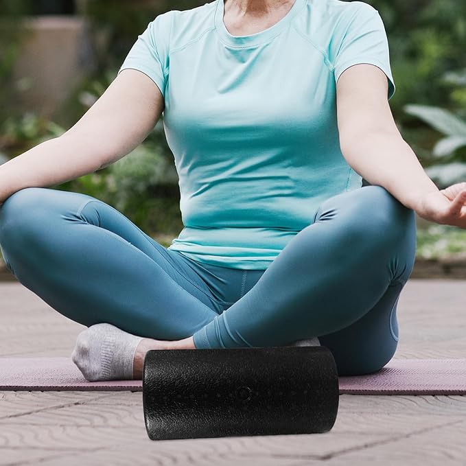 Homoyoyo Yoga Massage Roller Foam Epp Muscle Relaxation Stick 30x15cm Black Fitness Trigger Point Roller for Home Exercise and Muscle