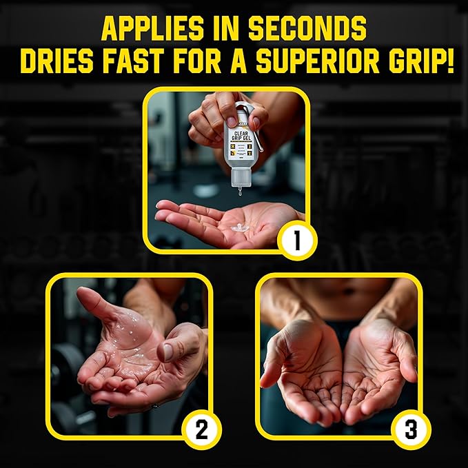 GRIPZILLA Clear Liquid Chalk Gel - Chalk Mess-Free Grip Enhancer for Optimal Performance- Non Sticky, Anti-Slip Perfect for Golf Grips,Tennis,Pole Dance,Gym,Pickball Repels Sweat & Moisture from Hands