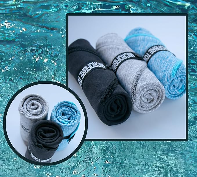 Microfiber Towels Quick Dry Gym Fast Drying Towels for Beach Camping Yoga Travel Sports Towels 3 Pack