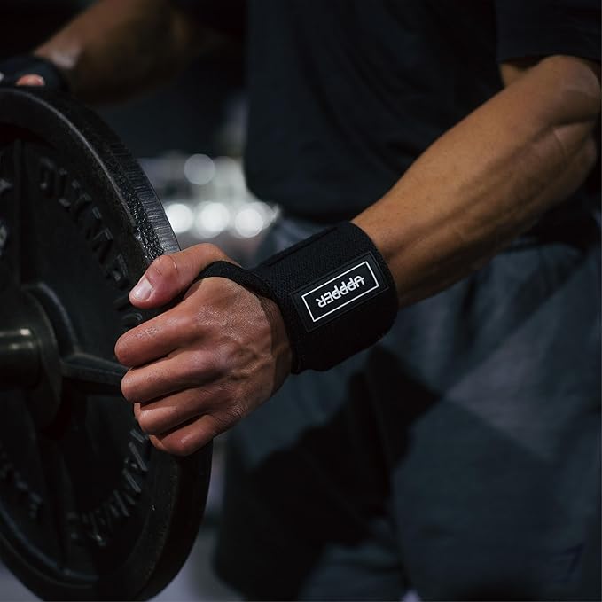 UPPPER Wrist Wraps for Weightlifting – 19" Lifting Wrist Support with Thumb Loop for Bench Press, Powerlifting, and Gym Workouts for Men & Women | Premium Fitness Gear