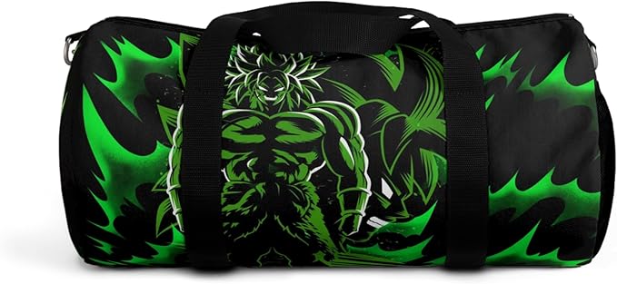 Anime Gym Bag for Women Men - Large Capacity Waterproof Workout Fitness Travel Sports Bags Fashion Street Camping ExpandaCLe Carry On Duffle Bag For Couple (Green DBZ) PTY