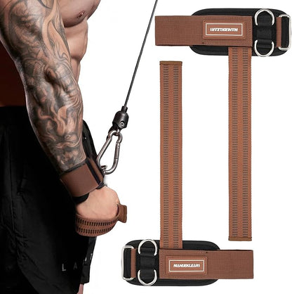 MANUEKLEAR Non-Slip Wrist Straps for Weightlifting Deadlifting, Gym Lifting Straps with D Rings for Cable Machine Workout, 10mm Neoprene Padded Weight lifting Wrist Wraps for Men Women