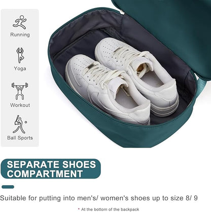 coofay Gym Backpack for Women Waterproof Backpack with Shoe Compartment Lightweight Travel Backpacks Workout Sports Backpacks Large Gym Bag