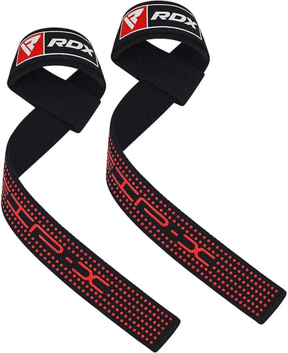 RDX Lifting Straps for Weightlifting –100% Cotton Heavy Duty Gym Wrist Strap with 5MM Neoprene Padding, 60CM Anti-Slip Hand Grip Wraps for Deadlifts Powerlifting Workouts Strength Training, Men Women