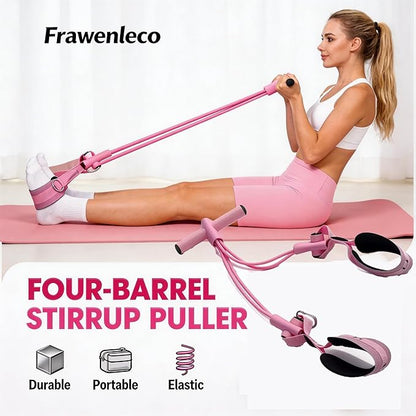 Fitness Resistance Bands with 4 Tube Pedal Ankle Puller, Elastic Yoga Pedal Stretch Band for Exercise, AB Training, Sit Up Equipment