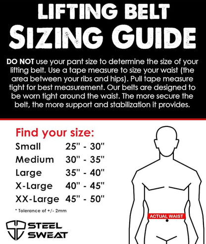 Steel Sweat Weight Lifting Belt - 4 Inches Wide by 10mm - Single Prong Powerlifting Belt that's Heavy Duty - Vegetable Tanned Leather - HYDE Brown Large