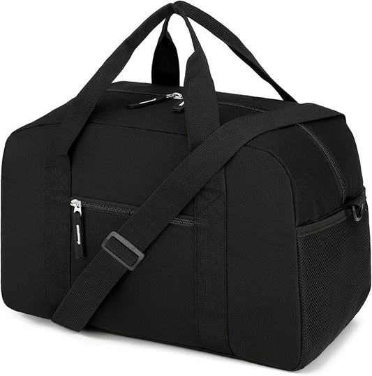 14 inch Small Gym Bag for Men & Women, Mini Duffle Bag for Travel Sports, Lightweight Carry On Duffel Bag, Black