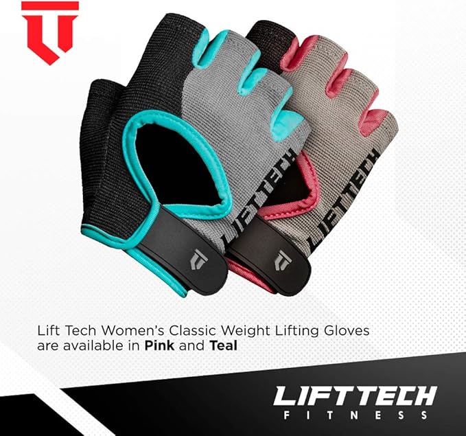 Lift Tech Fitness Workout Gloves for Women - Gym Gloves for Women Into Weightlifting, HIIT, Strength Training - Female Lifting Gloves with Full Palm Protection
