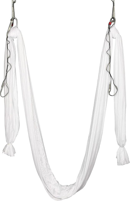 HECASA Aerial Silks Yoga Swing Set, Aerial Yoga Hammock w/Daisy Chain for Home, Inversion Exercises, Strength Training and Starter Kit