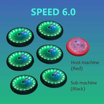 Reaction Training LED Lights, Reaction Training Light Kits with Organizing Box, 1 Main Control Light and 6 Training Lights, 15 M Control Distance, for Basketball, Fitness, Fighting, Football