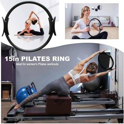 Pilates Equipment, Pilates Kit for Home Workouts, Pilates Essentials Kit for Women, Home Pilates Kit with Pilates Ring and Ball Set, Booty Bands, Figure 8 Resistance Band, Yoga Band