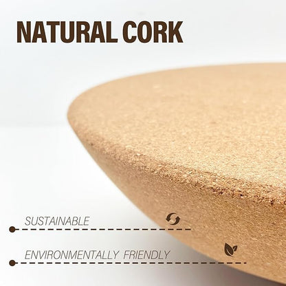 2026 NEW | Cork Half Ball for Surf Balance Board | Ø11.8" Wobble Board | Balance Boards Accessory for Yoga, Fitness, Rehab, Pilates & Surf Training | Eco-Friendly Natural Cork Slack Board