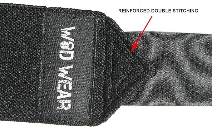 Elastic Wrist Wraps for Powerlifting, Strength Training, Bodybuilding, Cross Training, Olympic Weightlifting, Yoga Support - One Size Fits All