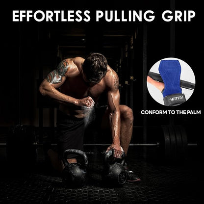 Weight Lifting Wrist Strap, Double Leather Weightlifting Wrist Straps for Gym Strength Training, Neoprene Padded Wrist Wraps - for Men & Women (Pair)