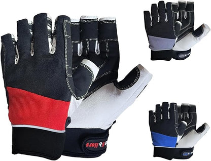 MRX Sailing Gloves for Men & Women 3/4 Finger Grip Great for Sailing, Yachting, Paddling, Kayaking, Fishing, Dinghying Water Sports