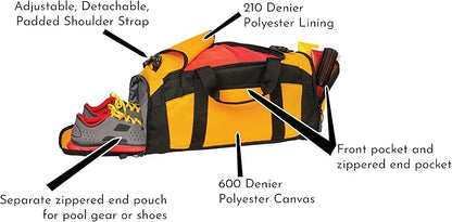 Personalized Sports Duffle Bag with Shoe Compartment (Football, Hunter)