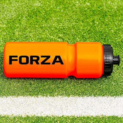 FORZA Team Sports Water Bottles | 25oz Capacity with Portable Carry Bag or Foldable Carrier - BPA-Free Plastic for Hydration on the Go (Foldable Carrier, Orange)