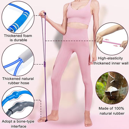Figure 8 Fitness Band for Home Workouts, Arm Chest & Shoulder Exercise, Stretch Band for Strength Training, Men & Women (4pcs),Gift for Christmas
