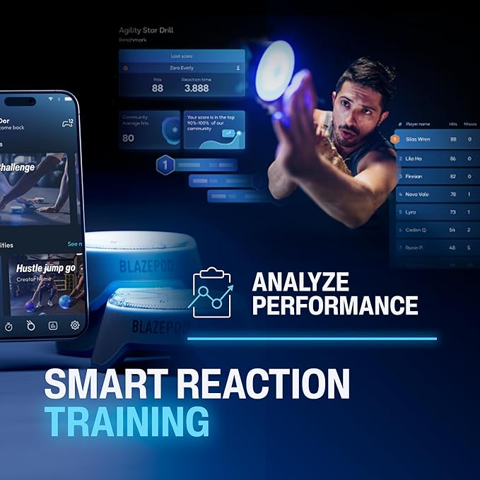 BlazePod Reaction Training Kit Smart Pods for Speed, Agility & Cognitive Drills - Pro-Level Training for Athletes, Trainers, Therapists & Coaches - App Access Included