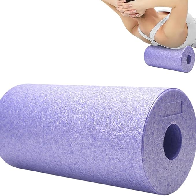 Foam Roller 30cm Deep Tissue Massage Roller for High Pressure Muscle Relief & Fitness Recovery | Ideal for Back,Neck,Shoulder,Arm,Leg,Foot | Yoga,Pilates,Gym,Home Exercise & Rehabilitation,Lightpurple
