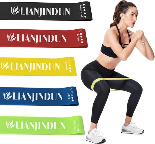 5 Pcs Loop Resistance Bands, Exercise Bands for Women Men, mini Excercise Bands for Working Out, Workout Bands for Fitness, Stretching, Strength Training, Physical Therapy