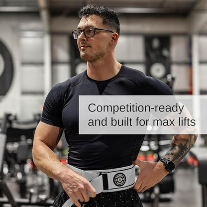 Weight Lifting Belt for Squats, Weightlifting Belt for Deadlifts - 4in Back Support for Bodybuilding | Powerlifting, Locking Metal Buckle, Weight Lifting Belts for Men - Quick Locking