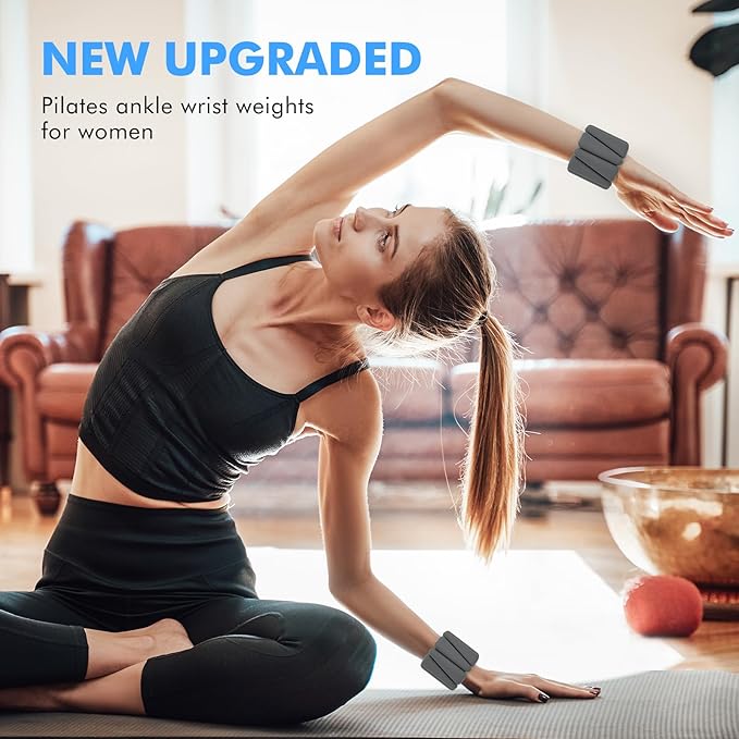Wrist Weights, Ankle Weights for Women Men, Adjustable Wrist Weighted Bracelet for Home Gym Workout, Running, Yoga, Exercise, Strength Training