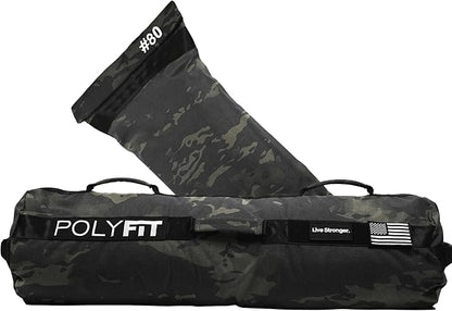 Polyfit Sandbag Pro - Workout Sandbag with Triple Closure Filler Bag and Reinforced Nylon Webbing - Sand Not Included - Multiple Colors & Sizes