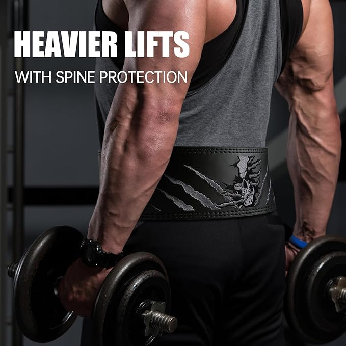 Jaffick Lever Lifting Belt – Power 10mm Extreme Heavy Duty Genuine Leather Lower Back Support for Squats, Bench Press, Deadlifts Bodybuilding Weightlifting Powerlifting for Men & Women