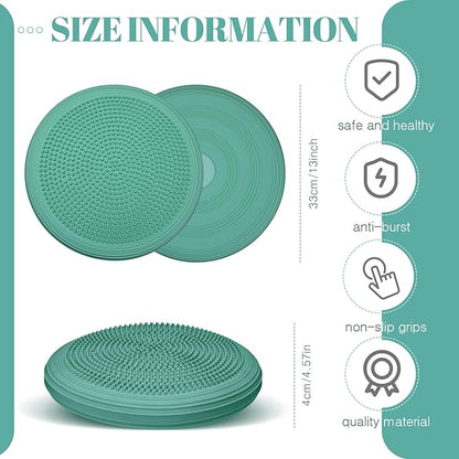 Libima 8 Pcs Wiggle Seat Inflated Wobble Cushion Sensory Seat Flexible Balance Board Balance Disc for Men Women Physical Exercise Improving Posture Home Office