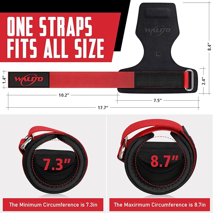 Weight Lifting Wrist Strap，Double Layer Leather Wrist Wraps with Neoprene Padding for Weightlifting & Deadlifts – Adjustable Gym Straps for Men & Women