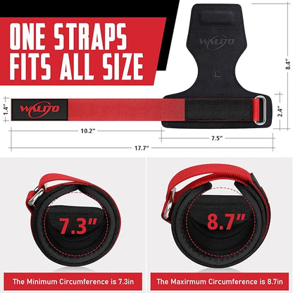 Weight Lifting Wrist Strap，Double Layer Leather Wrist Wraps with Neoprene Padding for Weightlifting & Deadlifts – Adjustable Gym Straps for Men & Women
