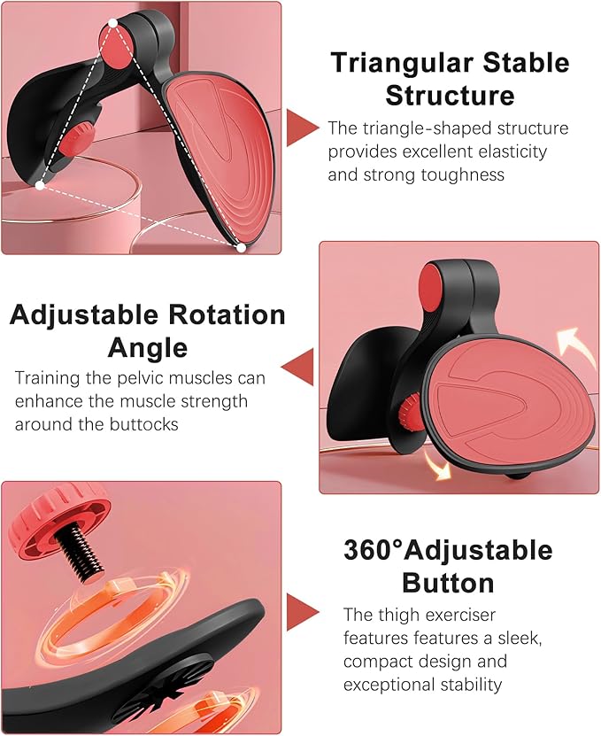 Kegel Exerciser, Pelvic Floor Muscle Exercise Devices for Women, Inner Thigh Exerciser Leg Workout Equipment Thigh Trainer for Male Hip Trimmer Inner Thigh Toner Workout