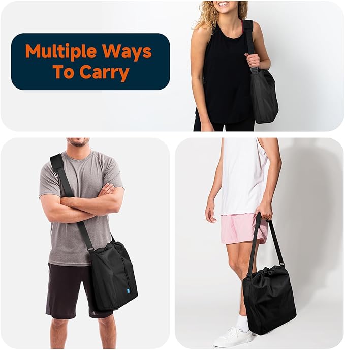 Xxerciz Dumbbells Carry Bag with Adjustable Strap, Portable Fitness Dumbbell Storage Bag Case, Gym Crossbody Bag with Soft Pad for Carrying 1 Pair Dumbbells - Each from 5 LBS to 20 LBS