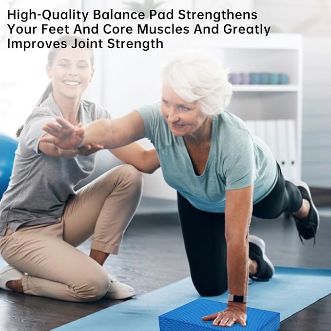Exercise Balance Pad，High-Density Balance Foam Mat for Physical Therapy Equipment & Strength Stability Training, Slip Resistant TPE Mat for Yoga, Pilates, Meditation,Chair Cushion