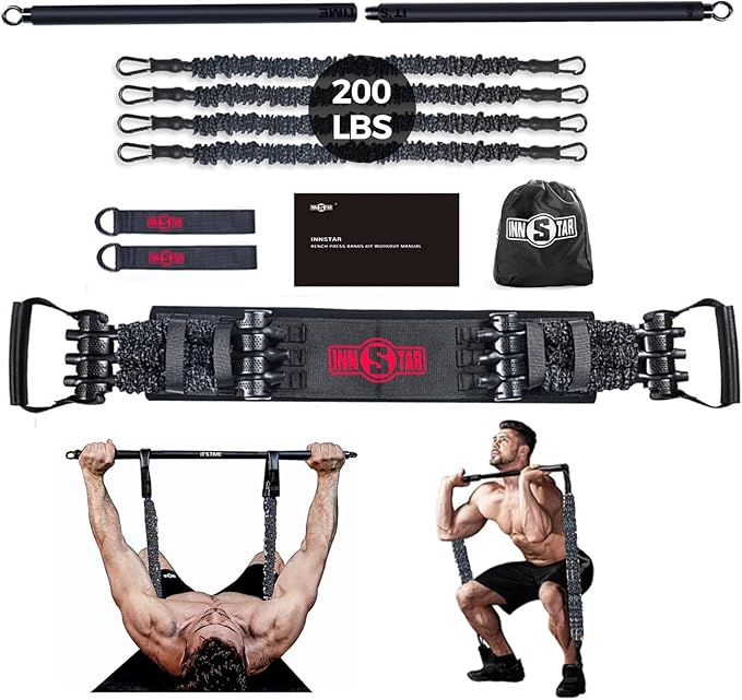 Innstar Multi-Function Resistance Bands for Working Out, Push Up Exercise Bands Resistance Bands Set for Bench Press Gym Equipment, Home Workout, Travel Portable