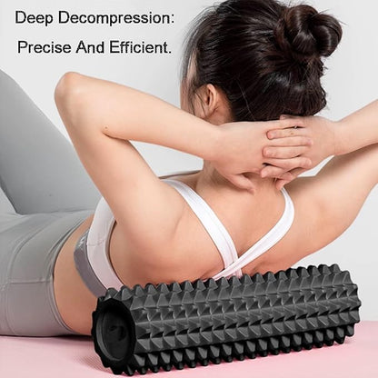 Wave Textured Massage Back Roller,High Density Fitness Exercise Foam Roller for Deep Tissue Muscle Massage,for Whole Body(Color4)