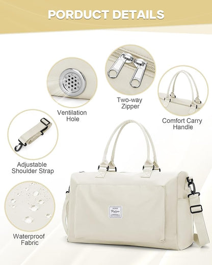 Gym Bag Womens,Travel Duffel Carry on Bag Sport Tote Bag Weekend Overnight Bag