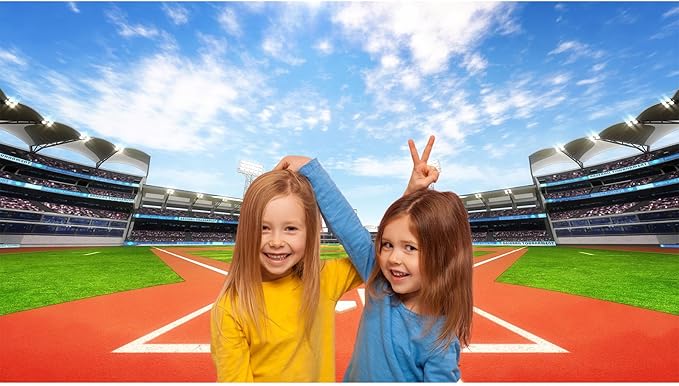 7x5ft Baseball Backdrop Baseball Field Stadium Photography Background Outdoor Sport Theme Kids Boys Birthday Party Banner Decorations Sport Games Adults Portrait Video Studio Prop Decor