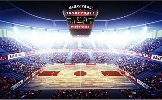 Basketball Stadium Backdrop Basketball Stage Arena Photography Background Sports Basketball Fans Party Backdrop Decors Basketball Stadium Arena Match Games Background Decorations Props 20x10ft