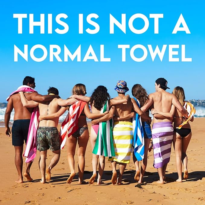 Dock & Bay Beach Towel - Quick Dry, Sand Free - Compact, Lightweight - 100% Recycled - Includes Bag - Cabana - Set H (4), Extra Large (200x90cm, 78x35)