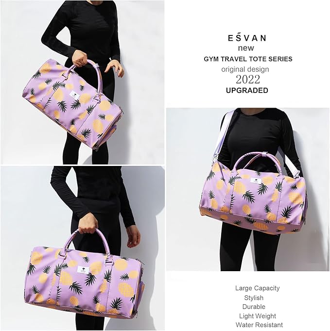 Original Floral Water Resistant Duffel Bag Gym bag Weekender Travel Bag for Gym Beach Travel Daily Bags