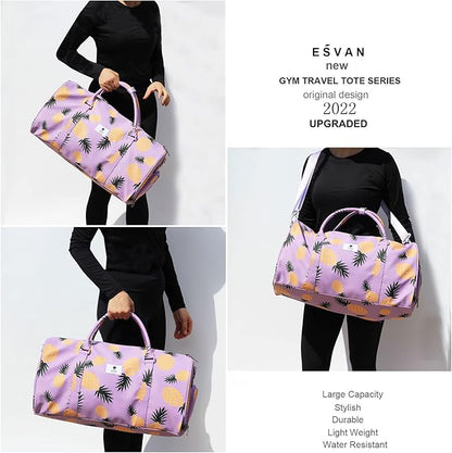Original Floral Water Resistant Duffel Bag Gym bag Weekender Travel Bag for Gym Beach Travel Daily Bags
