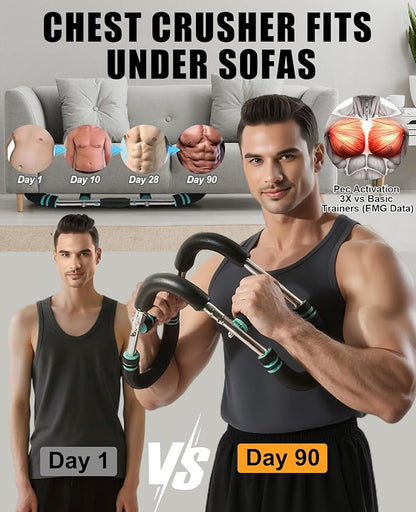 Twister Arm Trainer for Men & Women -【4.0 Upgrade】 30-270lbs Adjustable Chest Workout Equipment，Portable Home Gym Strength Training for Arms, Shoulder & Upper Body Muscle Building
