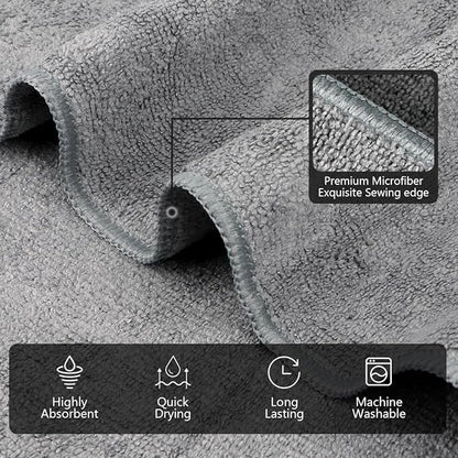 Orighty Gym Towels, Highly Absorbent Sweat Towels, Soft and Quick Drying Gym Towel for Daily Use, Multi-Purpose Towel for Sport, Salon, Spa, Hotel, 16 x 27 Inch, Grey, 6 Pack