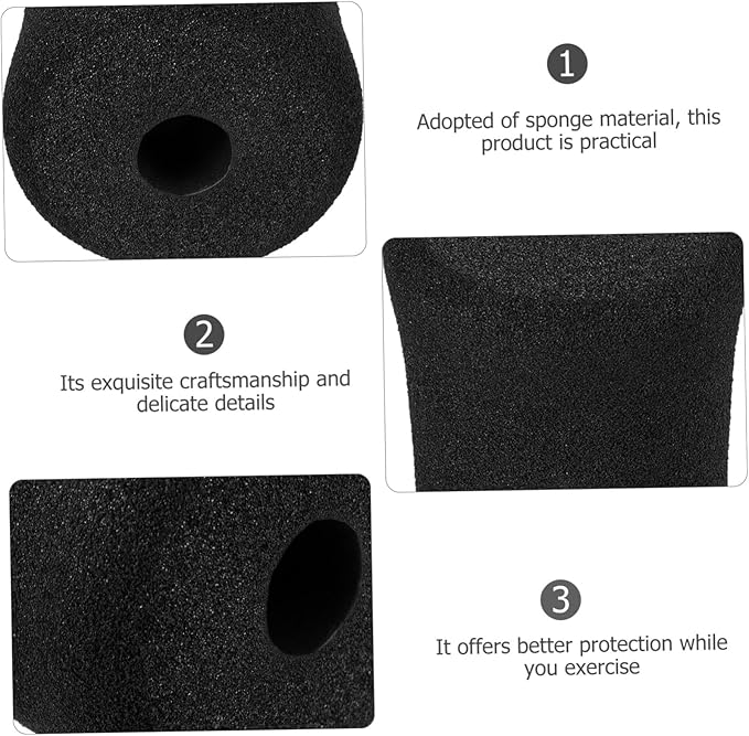 SUPVOX Gym Replacement Parts Foam Pads for Leg Extension Machine Comfortable Cushion Covers for Exercise Equipment Support Sleeves 5.31X2.95X2.95In