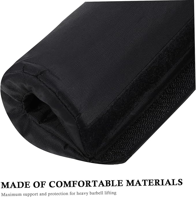 Kisangel 2pcs Thick Barbell Pad Squat Cushion with Neck and Shoulder Protection Ergonomic Weightlifting Cover for Squats Lunges Hip Thrusts High Grip Non Slip Support for Comfortable