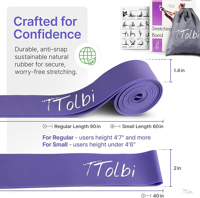 Premium Stretch Bands for Dancers – Improve Stretching & Flexibility with Ballet Stretching Band, Perfect Dance Equipment for Splits & Strength – Ideal Gifts for Dancers & Ballet Training